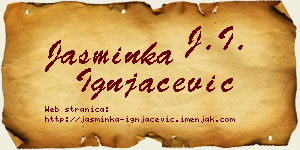 Jasminka Ignjačević vizit kartica